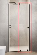Створка душевой двери Radaway Furo Black DWJ RH 100 L 49,2х200 см левая черный/прозрачное стекло 10107492-54-01LU