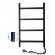 Рушникосушарка електрична NAVIN Nordic 500х800 Digital права пофарбована сталь білий чорний муар 12-241052-5080