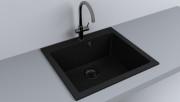 Миття для кухні Fancy Marble Jersey 56х50,5 см литий мармур світло-чорний 109060004