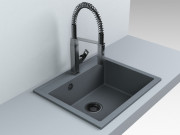 Мийка для кухні Fancy Marble Oregon 58,1х49,2 см мармур сірий 108060013