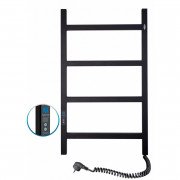 Рушникосушарка електрична NAVIN Nordic 500х800 Digital права пофарбована сталь білий чорний муар 12-241052-5080