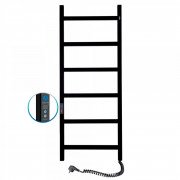Электрический полотенцесушитель Navin Nordic 500х1200 Digital правый окрашенная сталь черный муар 2-241052-5012