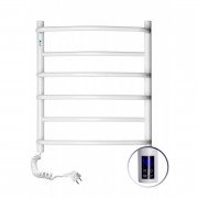 Рушникосушарка електрична NAVIN Омега 530х600 ліва сенсор з таймером пофарбована сталь білий 12-015133-5360