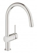 Смеситель для кухни Grohe Minta с выдвижной лейкой нержавеющая сталь 32918DC0