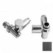 Кран для рушникосушарки кутовий під тен NAVIN 1/2х1/2 латунь чорный 2 шт. 21-632430-2044