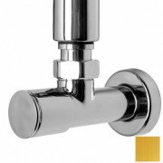 Кран для рушникосушарки кутовий NAVIN 1/2х1/2 подовжений латунь золото 2 шт. 21-430430-5101