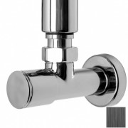 Кран для рушникосушарки кутовий NAVIN 1/2х1/2 подовжений латунь чорний 2 шт. 21-630430-5101