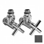 Кран для рушникосушарки кутовий NAVIN Преміум 3/4х1/2 латунь чорный 2 шт. 21-631530-4704