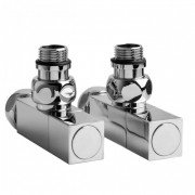 Кран для рушникосушарки кутовий NAVIN Квадро 3/4х1/2 латунь хром 2 шт. 21-033550-0855