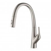 Смеситель для кухни Kraus Arqo с выдвижной лейкой латунь сатин KPF-2523SFS