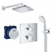 Душевая система скрытого монтажа Grohe Grohtherm с Tempesta Cube 250 хром UA26415SC0