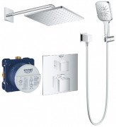 Душова система прихованого монтажу Grohe Grohtherm з Rainshower Mono 310 Cube хром UA26405SC0