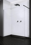 Душевая перегородка Radaway Modo X II Black 100-160x200-250 см черный/прозрачное стекло 389408-54-01