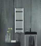 Полотенцесушитель водяной комбинированный Zehnder Virando 122,6х50 см с тэном NEX белый AB-120-050-05-9016-NEX-MB