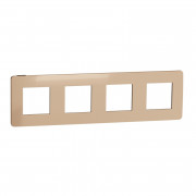 Рамка 4-постова Schneider Electric Unica New Studio Color мідь/антрацит NU280858