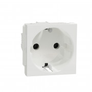 Розетка Schneider Electric Unica New 2 модуля с заземлением белый NU303618