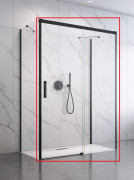 Душові двері Radaway Idea Black KDJ+S 160х200.5 см розсувна права чорний/прозоре скло 10116160-54-01R