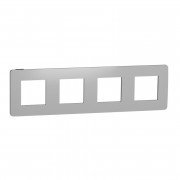Рамка 4-постовая Schneider Electric Unica New Studio Color хром/антрацит NU280856