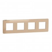 Рамка 4-постова Schneider Electric Unica New Studio Color мідь/антрацит NU280858