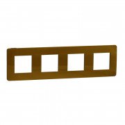 Рамка 4-постова Schneider Electric Unica New Studio Color золото/антрацит NU280862