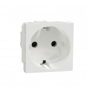 Розетка Schneider Electric Unica New 2 модуля із заземленням білий NU303618