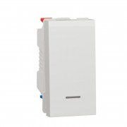 Вимикач Schneider Electric Unica New 1-клавішний із нейтраллю 1 модуль білий NU310318S