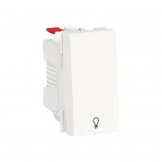 Выключатель Schneider Electric Unica New 1-клавишный кнопочный символ Свет 1 модуль белый NU310618L