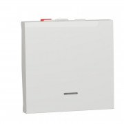 Вимикач Schneider Electric Unica New 1-клавішний з нейтраллю схема 6 2 модулі білий NU320318S