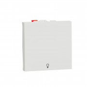 Вимикач Schneider Electric Unica New 1-клавішний схема 1 символ Світло 2 модуля білий NU320618L