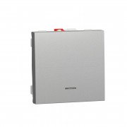 Выключатель Schneider Electric Unica New 1-клавишный с подсветкой схема 1a 2 модуля алюминий NU320630N
