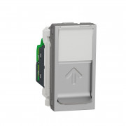 Розетка компьютерная Schneider Electric Unica New RJ45 одиночная категория 5e UTP 1 модуль алюминий NU341030