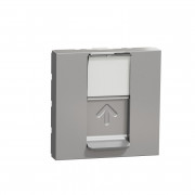 Розетка комп'ютерна Schneider Electric Unica New RJ45 одиночна категорія 5е UTP 2 модулі алюміній NU341130