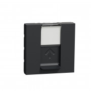 Розетка комп'ютерна Schneider Electric Unica New RJ45 одинична категорія 5е UTP 2 модулі антрацит NU341154