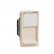 Розетка комп'ютерна Schneider Electric Unica New RJ45 категорія 5e STP 1 модуль бежевий NU341244