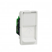 Розетка компьютерная Schneider Electric Unica New RJ45 одиночная категория 6 UTP 1 модуль белый NU341418