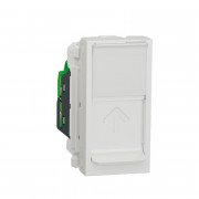 Розетка компьютерная Schneider Electric Unica New RJ45 одиночная категория 5e UTP 1 модуль белый NU341018