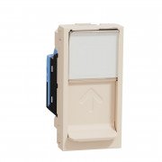 Розетка компьютерная Schneider Electric Unica New RJ45 одиночная категория 5e UTP 1 модуль бежевый NU341044