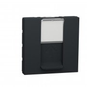 Розетка компьютерная Schneider Electric Unica New RJ45 одиночная категория 6 UTP 2 модуля антрацит NU341554
