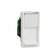 Розетка компьютерная Schneider Electric Unica New RJ45 одиночная категория 6 STP 1 модуль белый NU341618