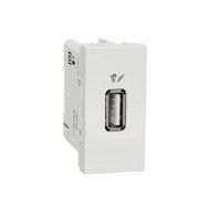 USB-розетка Schneider Electric Unica New 5 В/1000 мА 1 модуль белый NU342818