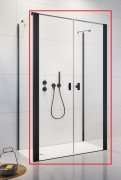 Душевая дверь Radaway Nes Black DWD+2S 120х200 см распашная черный/прозрачное стекло 10035120-54-01