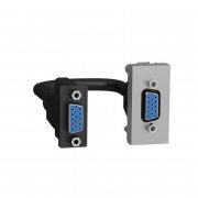 Розетка HD15 female (VGA) Schneider Electric Unica New 1 модуль алюминий NU343230