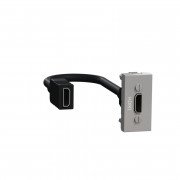 Розетка HDMI Schneider Electric Unica New 1 модуль алюминий NU343030