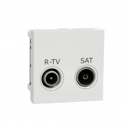 Розетка R-TV SAT Schneider Electric Unica New одиночная 2 модуля белый NU345418