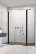 Стулки душових дверей Radaway Nes Black DWD II 73х200 см чорний/прозоре скло  10037073-54-01
