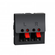 Аудіорозетка Schneider Electric Unica New 2 модуля антрацит NU348654