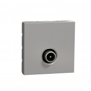 Розетка TV Schneider Electric Unica New одинарная 2 модуля алюминий NU346230