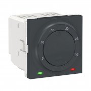Кімнатний термостат Schneider Electric Unica New із вбудованим датчиком 8А антрацит NU350154