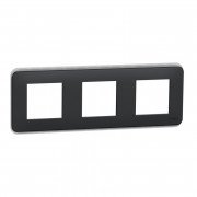 Рамка 3-постовая Schneider Electric Unica New термопластик антрацит NU400654