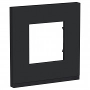 Рамка 1-постовая Schneider Electric Unica New Pure каучук/антрацит NU600282